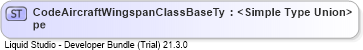 XSD Diagram of CodeAircraftWingspanClassBaseType