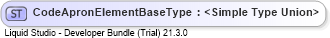 XSD Diagram of CodeApronElementBaseType