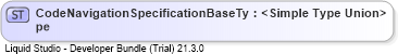 XSD Diagram of CodeNavigationSpecificationBaseType
