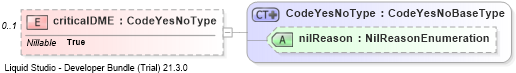 XSD Diagram of criticalDME