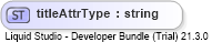 XSD Diagram of titleAttrType